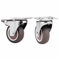 Roulettes universelles silencieuses en acier de 40 mm avec frein, style design moderne, pour meubles, lits d'hôpital, salles de bain