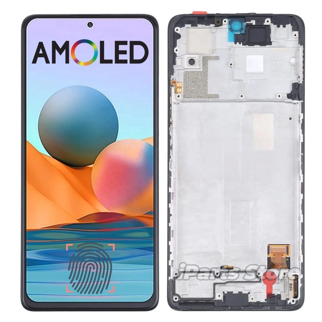 IParts Replacement for Xiaomi Redmi Note 10 Pro 4G M2101K6G M2101K6R AMOLED Display Touch Screen Assembly With Frame OEM