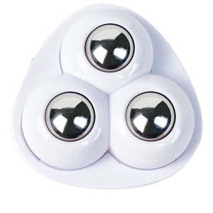 Roulettes pivotantes Yuezhi à 3 roulements à billes, en plastique blanc, pour meubles, robustes, silencieuses, sans perçage requis - Product Image 1