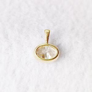 <span class=keywords><strong>Pendentif</strong></span> <span class=keywords><strong>solitaire</strong></span> en diamant de laboratoire taille ovale 2 carats, monture closée, pour la fabrication de bijoux, disponible en <span class=keywords><strong>or</strong></span> 10K et <span class=keywords><strong>or</strong></span> 18K - Product Image 2
