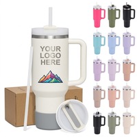 Gobelet isotherme en acier inoxydable de 40 oz avec poignée, logo personnalisé, qualité alimentaire, sans BPA, bouteille d'eau pour la salle de sport