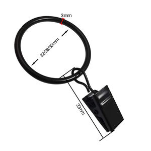 Accessoires <span class=keywords><strong>pour</strong></span> rideaux Clips de rideaux Anneaux de cintres Quincaillerie de rideaux Anneaux de rideaux en métal avec clip - Product Image 3