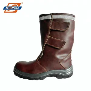 Модные новые коричневые ПВХ водонепроницаемые композитные кожаные армейские ботинки Рабочая обувь безопасности
