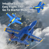 Avion RC F18 2.4G 2CH en mousse EPP prêt à voler, avion télécommandé intérieur/extérieur, batteries, chargeur, jouet pour enfants de 5 à 7 ans, cadeau