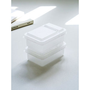 Mini scatola di immagazzinaggio traslucido eco-friendly PP organizer Design moderno 12X8.5X4.5 cm 2 pezzi per l'organizzazione dell'ufficio - Product Image 1