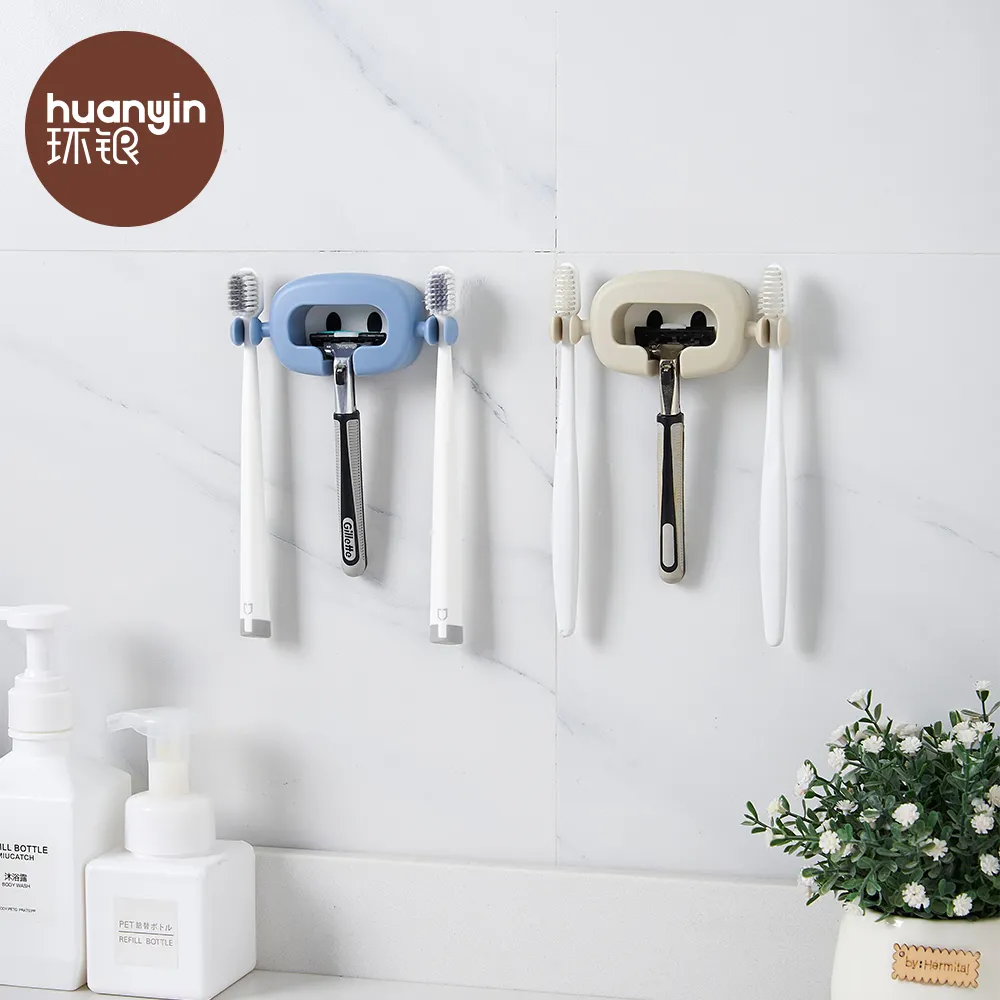 Originality robot double toothbrush hook hanger for couple