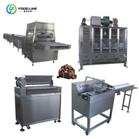 Ligne de remplissage automatique de chocolat, équipement complet pour la production continue de chocolat fourré aux fruits et à la crème