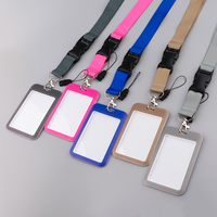 Lanière en polyester unie vierge avec boucle de sécurité, personnalisable par sublimation, avec porte-badge d'identification – Vente en gros