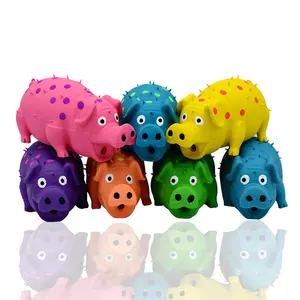 Venta caliente Latex Polka Dot Globlet Pig Dog Toy Squeaky Dog toy