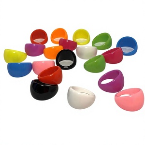 Cute Multi-Color <b>Resin</b> Geometric Wide Band Cocktail <b>Rings</b> Fashionable Trendy Marble Statement <b>Rings</b> Jewelry Parties for Women - Product Image 6