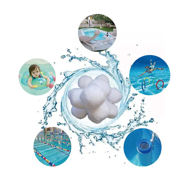 Vervangen Zand Zwembad Bio Bal Media Filter Ballen Fiber Bal Filter Media Voor Waterbehandeling