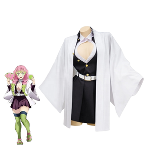 Anime <span class=keywords><strong>Mitsuri</strong></span> Kanroji Sexy Women Kimono Ladies Halloween <span class=keywords><strong>Cosplay</strong></span> Costume Set Elegant pour les fêtes et les jeux de rôle - Product Image 5