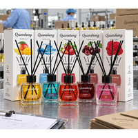 Diffuseurs à bâtonnets de luxe pour la maison, marque privée, 120 ml, écologiques, sans alcool, longue durée, en bouteille de verre