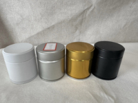Boîte en métal de haute qualité pour le thé, gravure de logo personnalisée, 30g 50g 60g 80g 100g, boîte ronde en métal colorée pour le stockage du matcha
