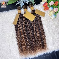 Cheveux humains brésiliens non traités, sans trame, pour tresses bohèmes, ondulations profondes, en vrac, pour tresses afro crépues, extensions de cheveux colorés
