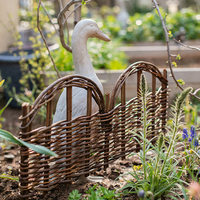 Clôture décorative de jardin en osier, petite clôture pour balcon et cour