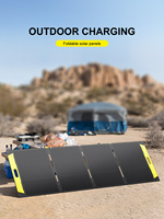 Panneau solaire pliable 300W photovoltaïque ETFE monocristallin HPBC avec batterie solaire 220V pour le camping et la randonnée en extérieur