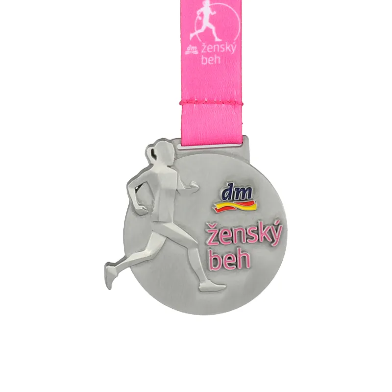 Personalized metal running medals orchid patterns number rank 123 place blank 3d engraved sports medals