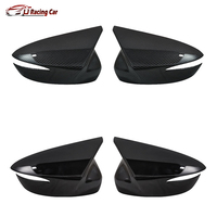 Coque de rétroviseur latéral de porte en fibre de carbone noire brillante pour Mazda CX-4 CX-3 CX-5 2016-2019