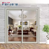 Portes modernes extérieures en verre double Fuson avec stores intégrés Portes coulissantes en aluminium au design moderne