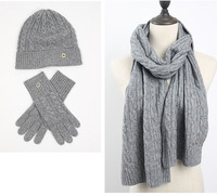 Ensemble d'écharpe en cachemire, vêtements d'hiver, bonnet, gants, pochette de voyage, couverture, pour l'hiver
