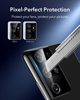 Housse de protection d'objectif de caméra ESR pour téléphones et ordinateurs avec film de protection d'écran en verre trempé