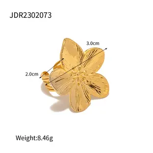 Bunga antik kuningan perhiasan Set 14k perhiasan berlapis emas grosir Set perhiasan tembaga desainer perhiasan Set