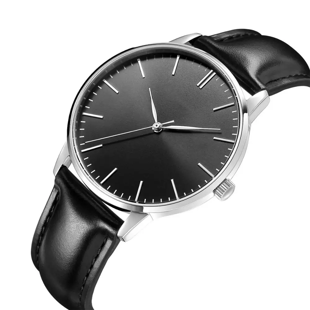 Miyota Bewegung 2035 Luxus Echtes Leder Straps Männer Handgelenk Uhren Minimalistischen DW stil Uhr