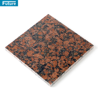 Vente en gros de carreaux de granit rouge flammé poli et aiguisé pour comptoir de cuisine, escalier, décoration intérieure moderne, salon