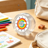 Minuteur visuel mécanique analogique rotatif à chiffres pour enfants, 60 minutes, avec aimant, pour restaurant, table, bureau, cuisine, étude, cadeau, tour de magie