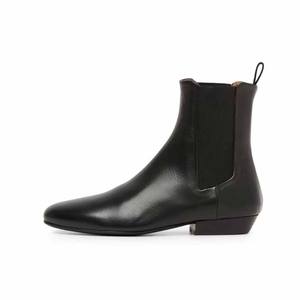 Botines y botines Botas Chelsea <span class=keywords><strong>de</strong></span> tacón grueso Tobillo Skinny Leather Black Designer's Custom <span class=keywords><strong>Zapatos</strong></span> <span class=keywords><strong>de</strong></span> <span class=keywords><strong>mujer</strong></span> <span class=keywords><strong>de</strong></span> alta calidad Botas - Product Image 1
