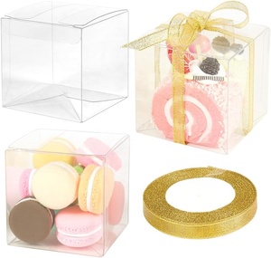 Rõ Ràng Duy Nhất Sô Cô La Bao Phủ Quặng Cookie <span class=keywords><strong>Macaron</strong></span> Hộp Nhựa Trong Suốt Gấp Hộp Cho Kẹo Sô Cô La Donut - Product Image 5