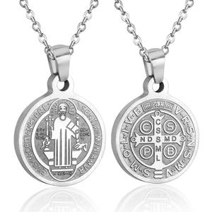 Collier pendentif Vierge Marie MiLaTu pour homme, couleur or, acier inoxydable, collier de prière pour femme et homme, bijoux religieux - Product Image 3