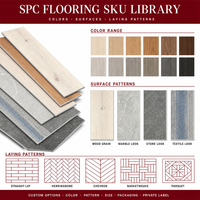 Plancher en vinyle rigide imperméable SPC, système de verrouillage facile à installer, résistant à l'usure, texture bois pour salon résidentiel