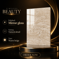 Dalle de marbre beige naturel pour murs et comptoirs