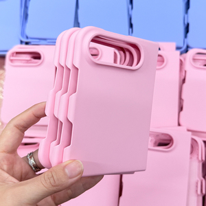 เคสโทรศัพท์ซิลิโคนพับได้สีพื้นคุณภาพสูงสำหรับ iPhone Duo ป้องกันการกระแทก รุ่น S003 ขายส่ง - Product Image 5