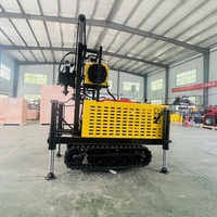 Machine de forage de puits portable de 200 m pour projets de puits profonds, plate-forme de forage de puits d'eau hydraulique diesel