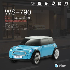 ODM/OEM WS-790 <span class=keywords><strong>Mini</strong></span> haut-parleur Bluetooth en forme de voiture <span class=keywords><strong>Cooper</strong></span>, haut-parleur sans fil portable avec radio FM, carte TF, USB et fonction mains libres - Product Image 4