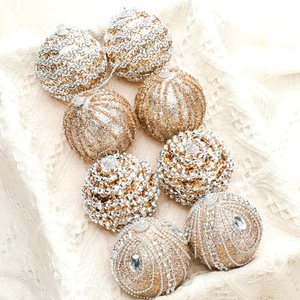 Boules de Noël colorées en mousse peinte, décorations pour arbre de Noël, ensemble de décoration - Product Image 1