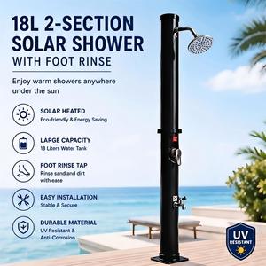 Colonne de <span class=keywords><strong>douche</strong></span> <span class=keywords><strong>solaire</strong></span> 18L la plus vendue avec fonction de lavage des pieds pour jardin extérieur - Product Image 2