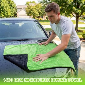 Serviette de séchage automobile en microfibre à séchage rapide avec logo personnalisé, super absorbante, écologique, 1200/1400GSM, pour usage automobile et domestique - Product Image 2
