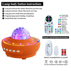 Nueva Lámpara Nocturna LED Creativa Recargable por USB 2026, Proyector de Música RGB Inalámbrico para Decoración de Sala de Estar, Hogar y Hotel - Product Image 4
