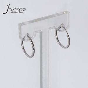 Pendientes de Aro Modernos de Plata de Ley 925 con Ágata, Chapados en Rodio y Oro para Mujer - Joyería para Regalo de Boda - Product Image 6