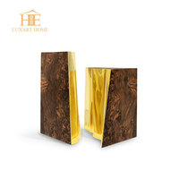 Ensemble de tables basses rondes contemporaines pour le salon Table basse de luxe Tables basses en acier inoxydable doré pour la maison