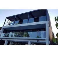 Rampe de balcon moderne en verre brossé pour extérieur, avec éclairage LED, profilé en U en aluminium, pour escalier en verre sans cadre intérieur