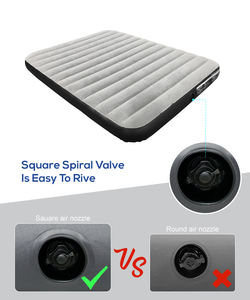 बिल्ट-इन पंप के साथ डबल साइज फोल्डिंग इन्फ्लैटेबल स्लीपिंग एयर बेड, फुल साइज इनडोर और आउटडोर बेड एयर मैट्रेस - Product Image 6