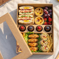 Contenants alimentaires écologiques, boîtes de boulangerie personnalisées recyclables, boîtes de traiteur en carton kraft, emballage en papier pour traiteur