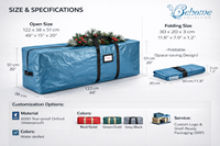 Conteneur de rangement pour sapin de Noël - Forme carrée en tissu - Capacité de 10 à 20 L