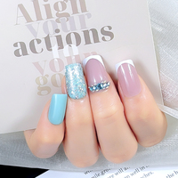 Meilleur Prix – Faux Ongles 3D Effet Diamant de Luxe en ABS, Qualité Supérieure, Pré-Conçus, Couverture Complète, Effet Bling Bling pour Doigts