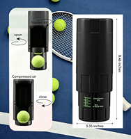 Contenedor Portátil para Mantener la Presión de Pelotas de Tenis, Tubo de Almacenamiento Hermético de 14 PSI, Capacidad para 3 Pelotas, Manómetro, Tenis, Pickleball
